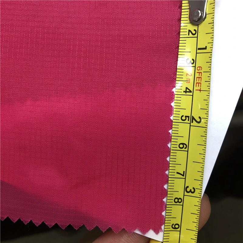 Factory price 70D ripstop water resistant 210t nylon ripstop fabric for  sportswear lining bag tent