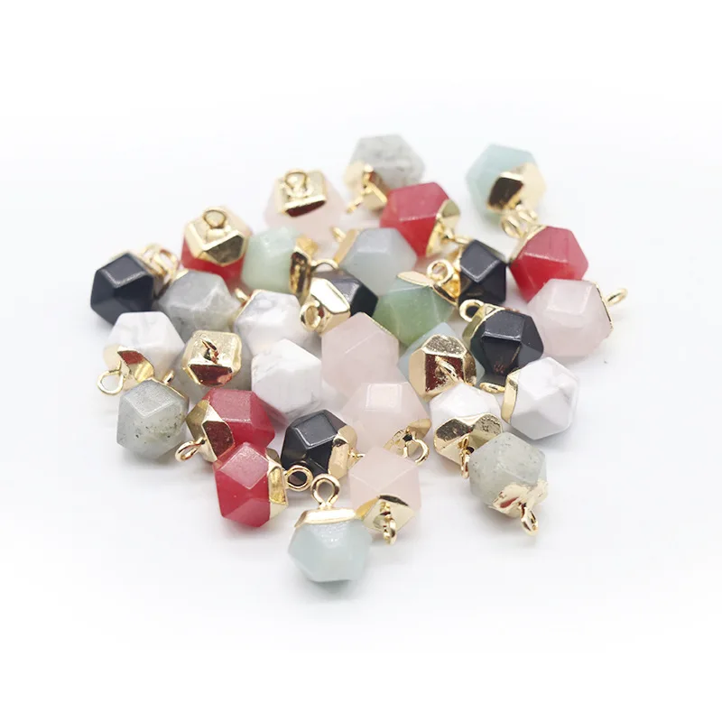 Wholesale bling bling charm bracelet jewelry accessories crystals healing stones good price semi-precious stone pendant