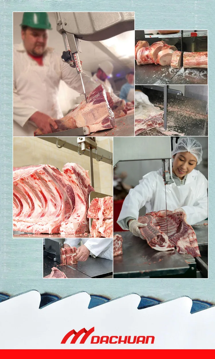 0.56x16x1650mm Meat bone cutting band saw blade for food processing