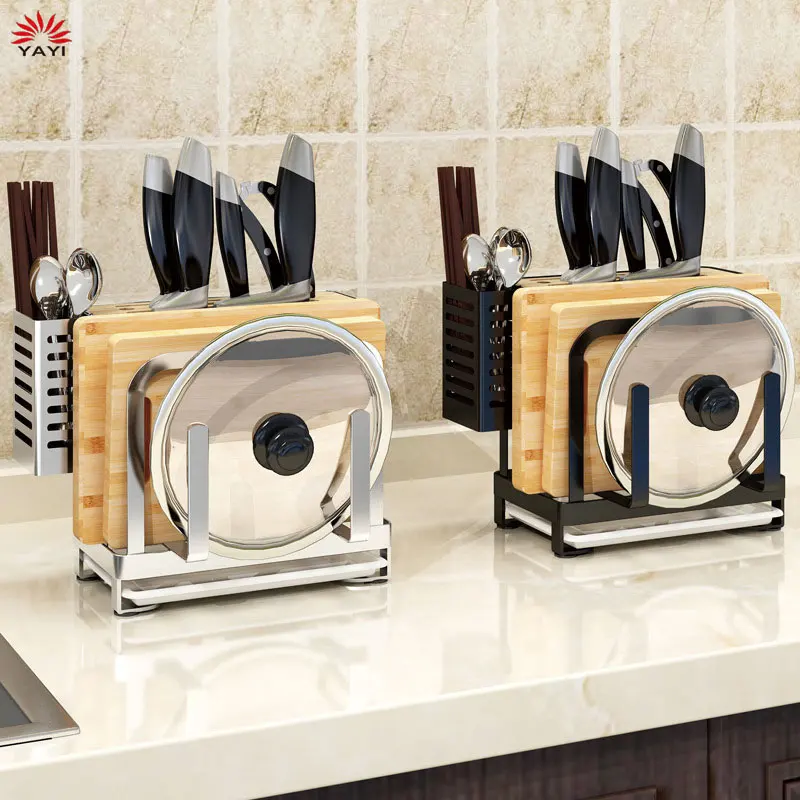 Stainless Steel Table Knife Rest Kitchen Shelf Vegetable Sticky Board Hanging Storage Stand Knife Holder