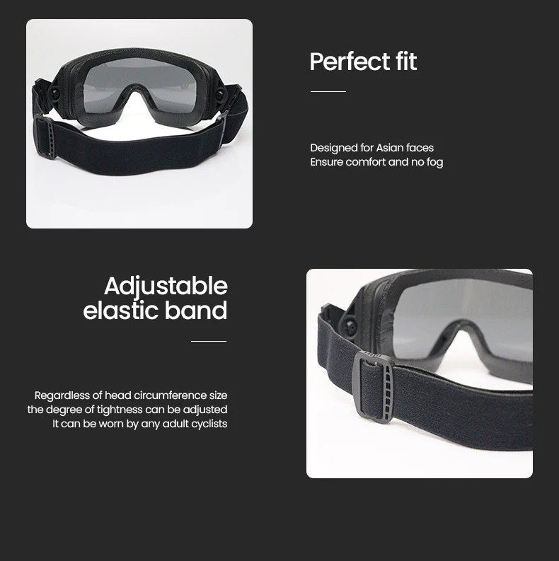 Factory wholesale anti impact outdoor sports tactics goggles