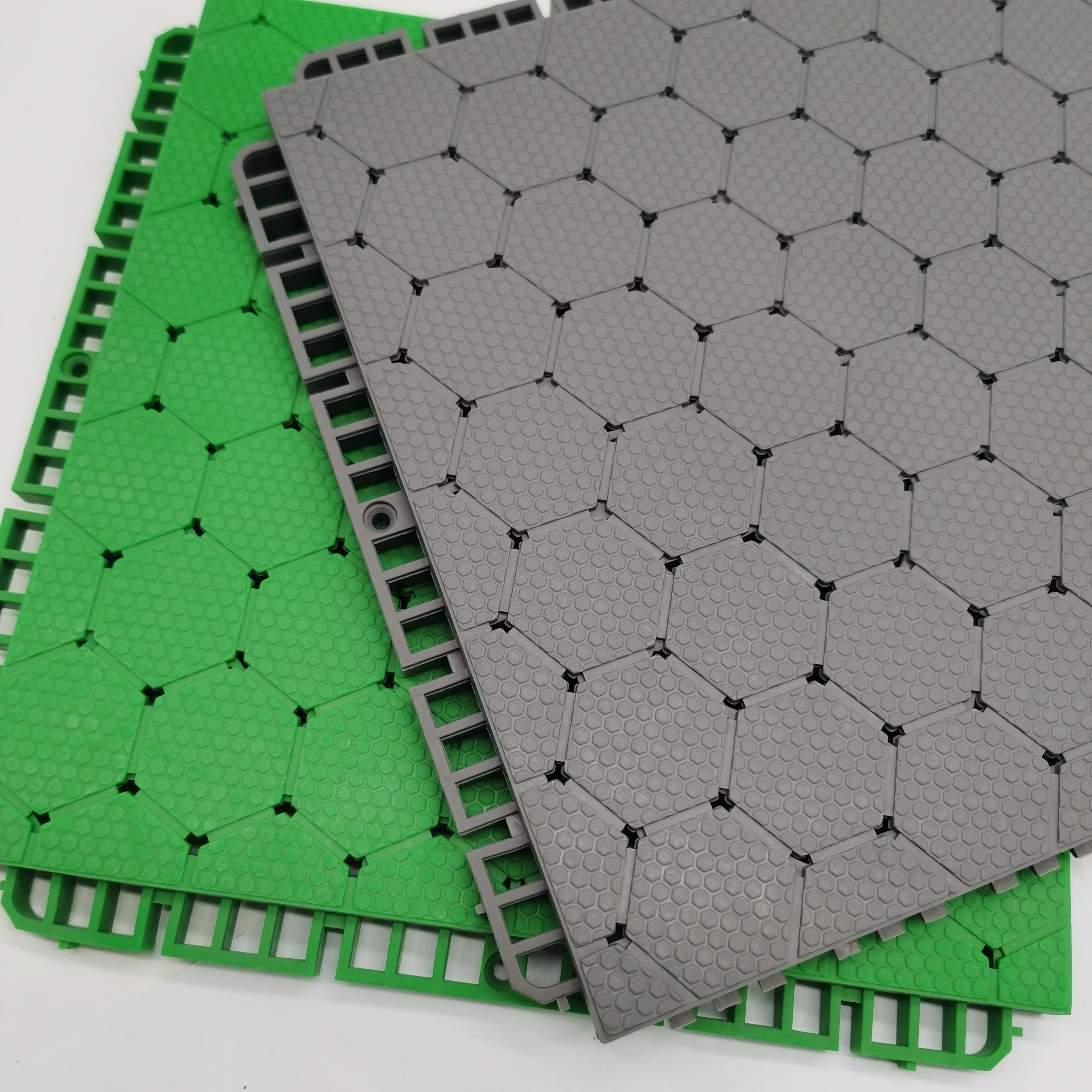 25x25cm elastic TPV material multipurpose interlocking plastic sports court flooring