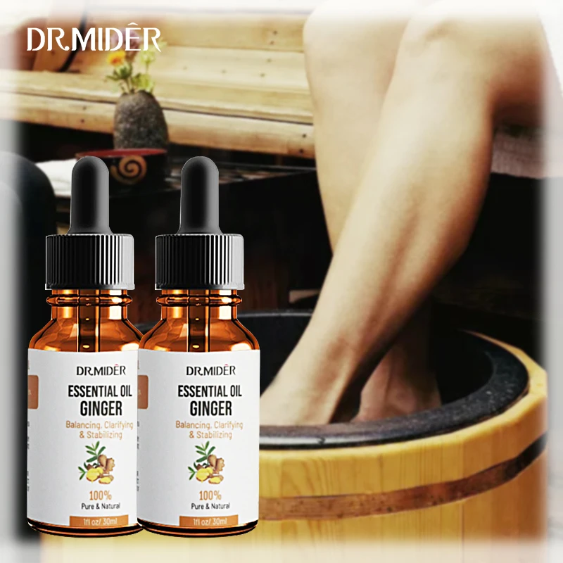 High quality essential oil manufacturer 100% organic pure private label 30ml ginger hair face body massage oils