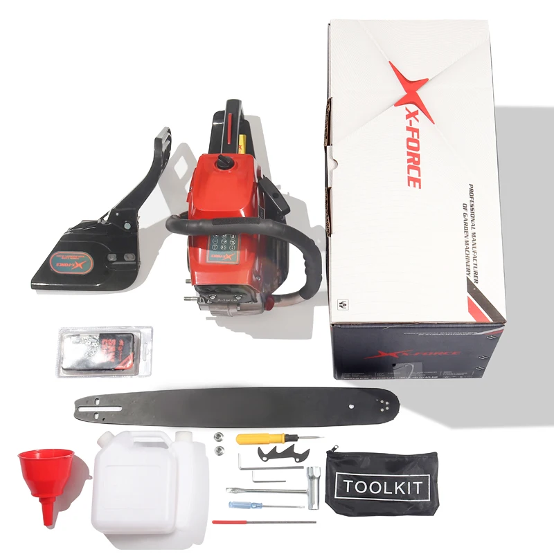 Professional 58cc Gasoline Chain Saw Two Stroke Chainsaw Oil Engine Gas Dynamic Wood Cutting Machine
