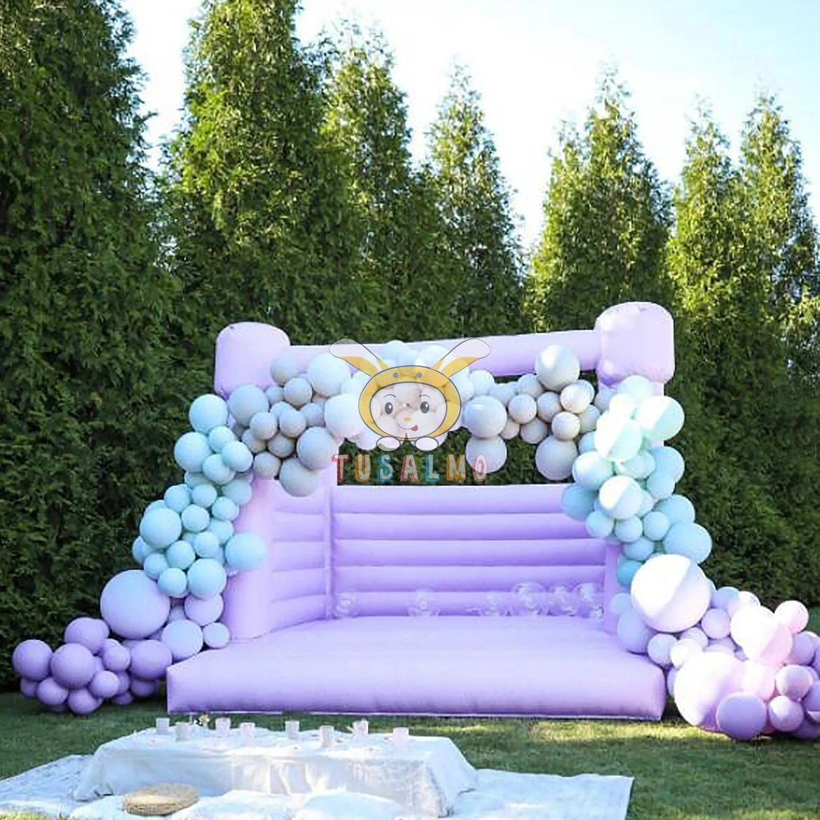 Tusalmo party Commercial Bouncers Jumping Castles Slide Inflatable Castle Bounce House Kids Inflatable Slide