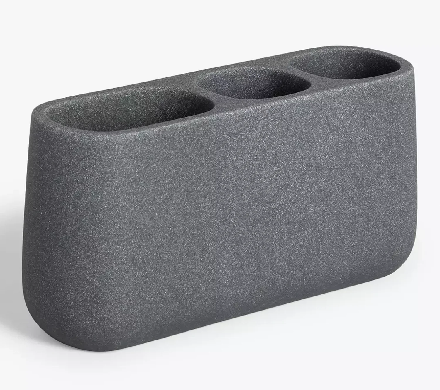 Wholesale Modern Resin Bathroom Accessories Set Sandstone Collection in Grey for Home Soap Usage Made of Polyresin Material