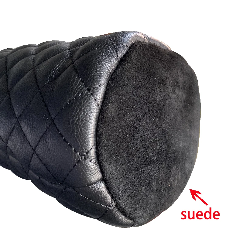 Genuine leather 460 cc Barrel golf driver wood custom headcovers Tube suede top golf club headcover with velour lining