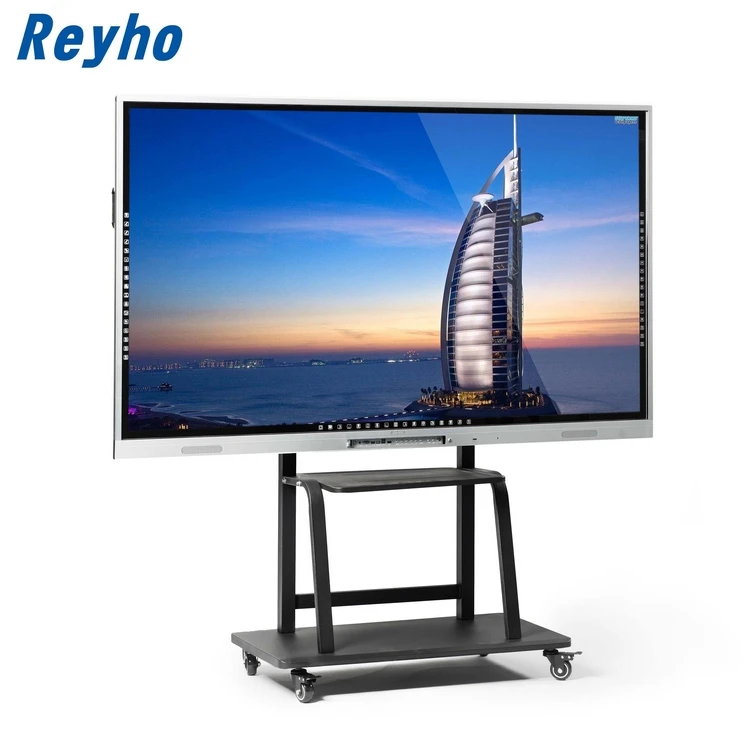 
2020 Reyho 86 Inch 4K Tou-ch All In One Screen PC Computer Floor Stand Tou-ch Screen 