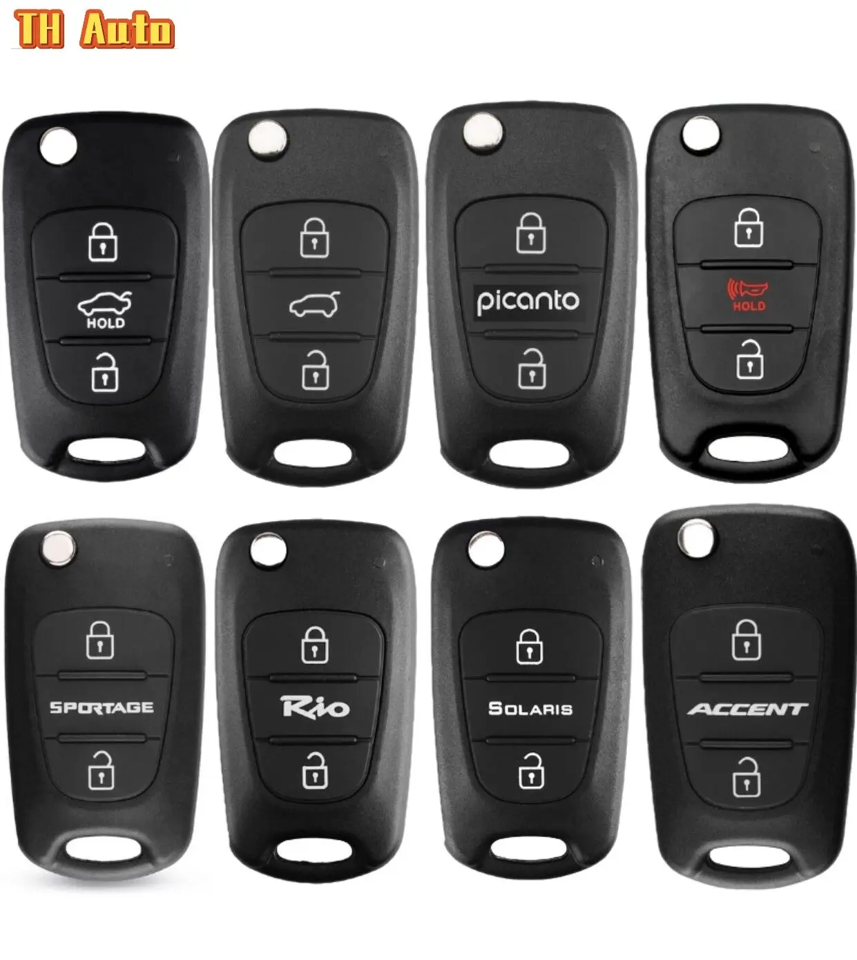 Replacement Remote Car Key Shell 3 BT Flip Folding Key Case For Kia K2 K5 Rio 3 Picanto Ceed Cerato Sportage For Hyundai