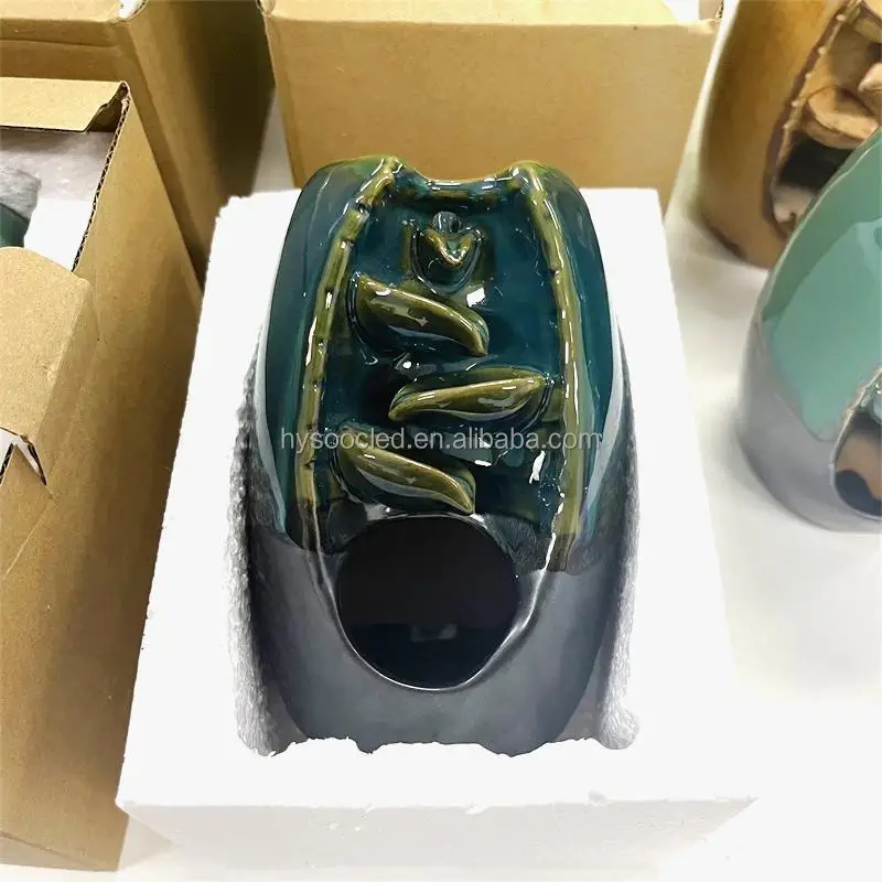 Incense Burners Arabian Oud Backflow Burner Joss Stick Holder Incense Burner Ceramic Aromatherapy Burning Waterfall Backflow