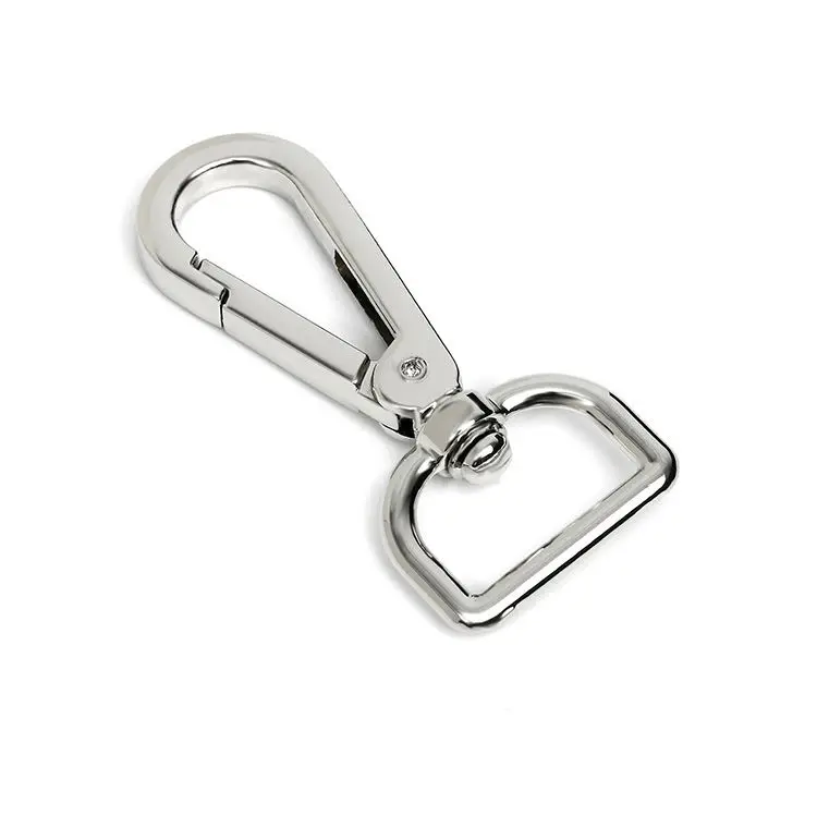 Bulk Selling D Ring Spring Snap Hook Circle Metal Snap Hook for Bag Parts Blouse Belt Zinc Alloy Accessories