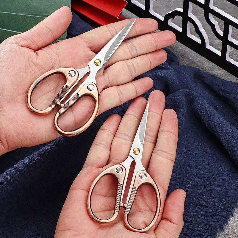 Customization Small foldable stainless steel  Curved scissorsStretch cutting tools Portable multi-purpose mini plane scissors