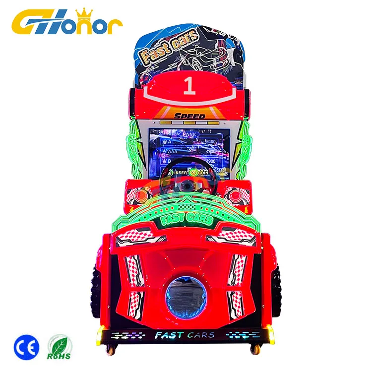 Shopping mall Hot selling Indoor children playground Fast Cars Coin operated game Machine Children Racing Car Game