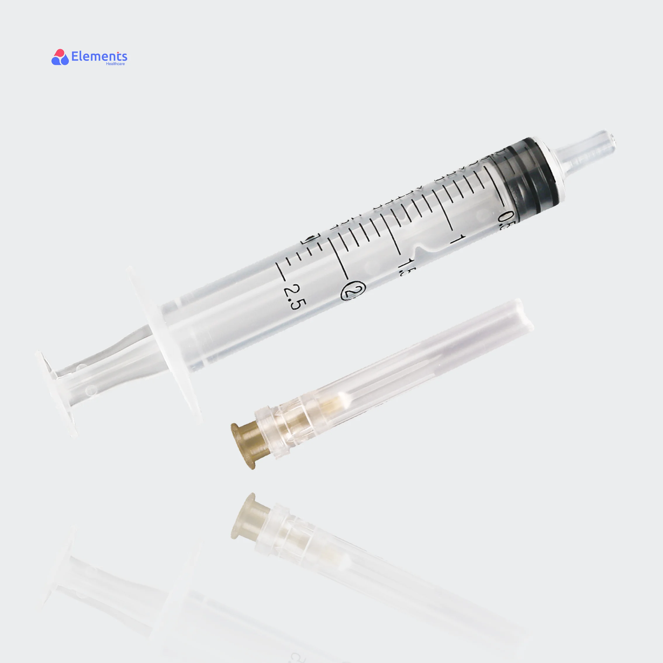 Medical Disposable Injection 3 Parts Luer Lock Syringe  2 Parts Luer Slip Syringe with EO Stabilized