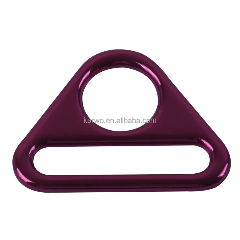 Karwo 25mm Triangle Ring Metal Webbing Leather Bag Strap Triangle Shape Ring Buckle For Handbag