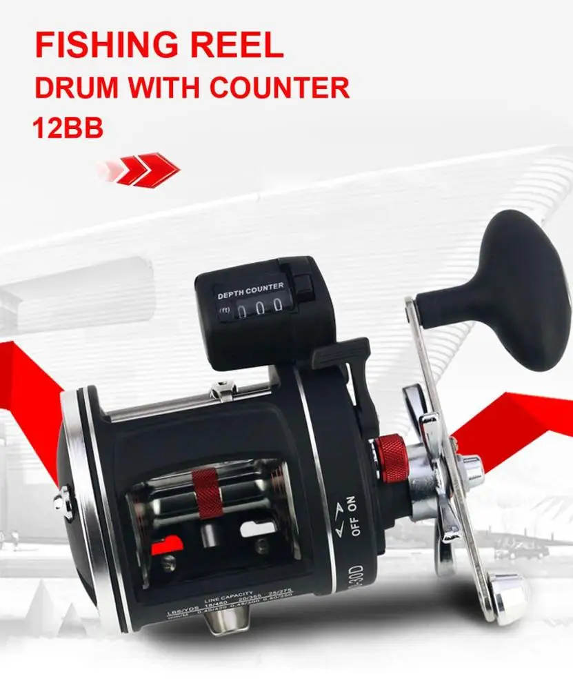 Horizon Max Drag 15kg Big Game Line Counter Fishing Reel Saltwater Jigging Reel Molinete Pesca Trolling Reel