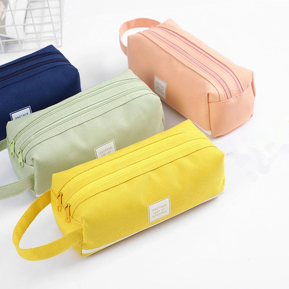 
Large Capacity Children Big Full Colour Print Pink Pencil Case With Handle 