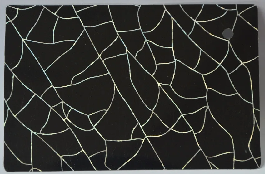 
High Gloss Holographic laser Metallic Sparkle PVC Vacuum Membrane Press Decorative Plastic Sheet for Cabinet, Door and Furniture 