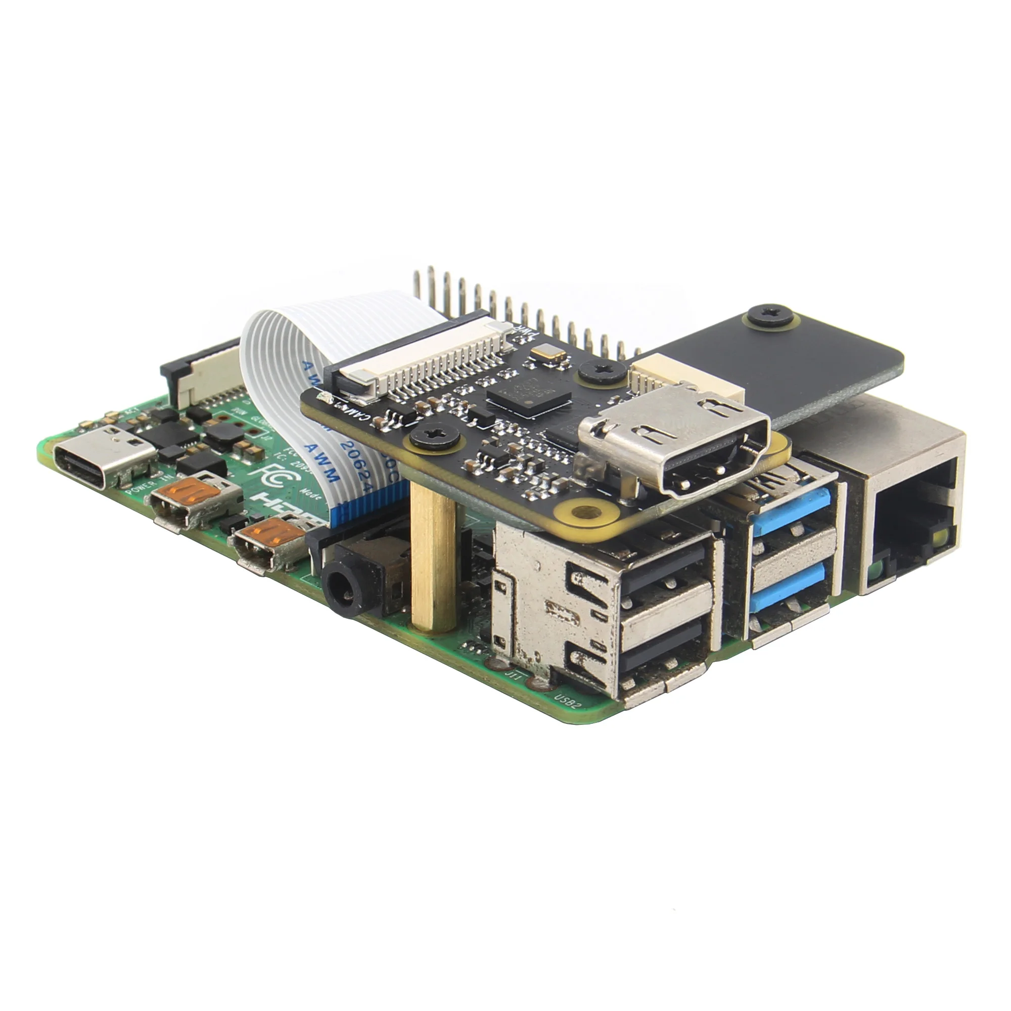 Совместимому с HDMI к CSI-2 модуль, X630 hdmi к CSI-2 модуль для Raspberry Pi 4B/3B +/3B