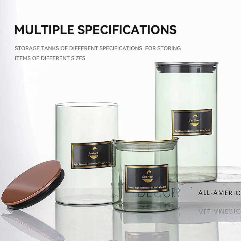 Supply Golden Supplier Candy Biscuit Big Glass Jars Storage Container Pyrex Storage Jar With Stainless Steel Lid