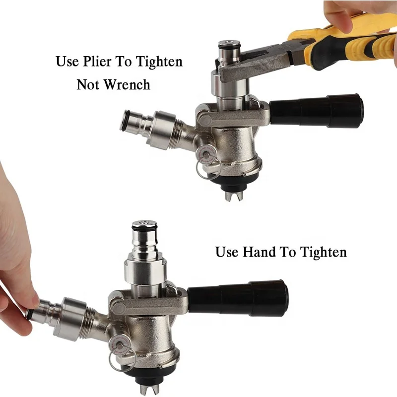 Ball Lock Keg Coupler Adapters for Sankey to Ball Lock Quick Disconnect Conversion Kit with FPT 5/8 Thread for Home Brewing