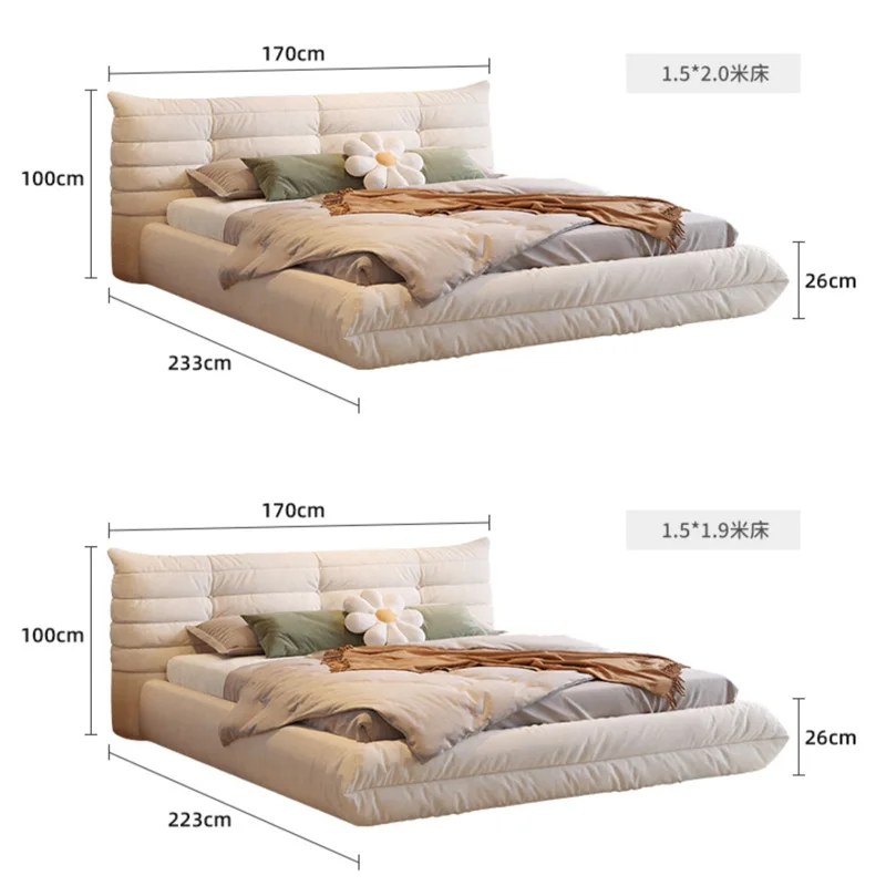 Master Ben Big Sales Modern Bedroom Hotel Furniture Wooden Frame Fabric Sets Soft Bed