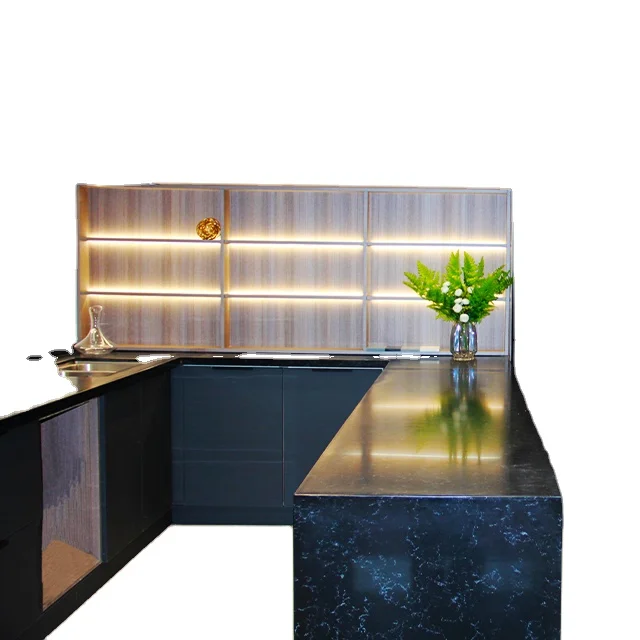 China Manufacture Designed Non Frame Wood Kitchen Cabinet