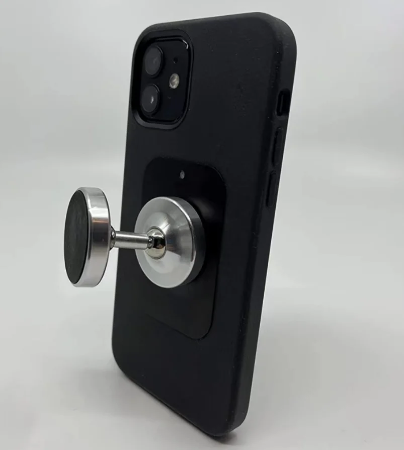 GYM Dual Magnet Phone Holder 720 Degree Rotate Double Side Strong Magnetic Phone Support Mount For Sport Gym Rack