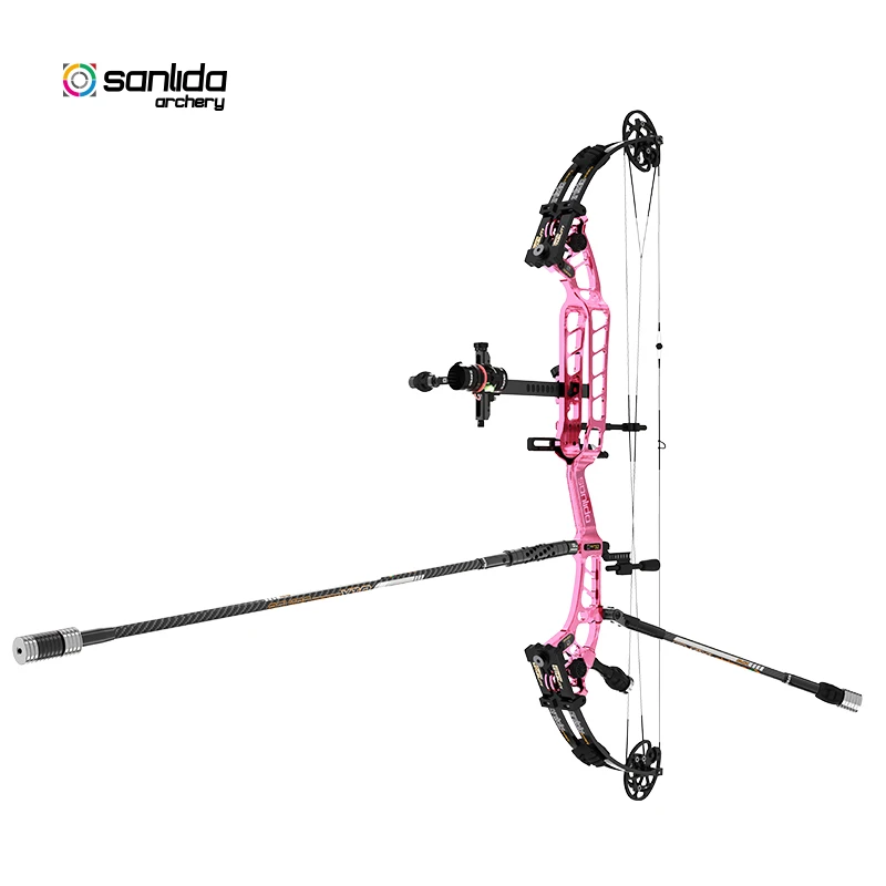 Набор для лука Sanlida Archery Hero X10, набор для стрельбы из лука с аксессуарами, розовая Гибкая настенная версия ATA 40 дюймов 320 FPS