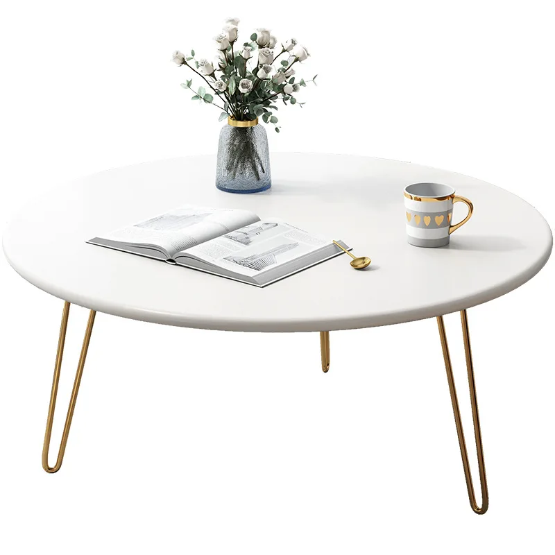 Wooden Round Side Table for Modern Home Living Room Furniture