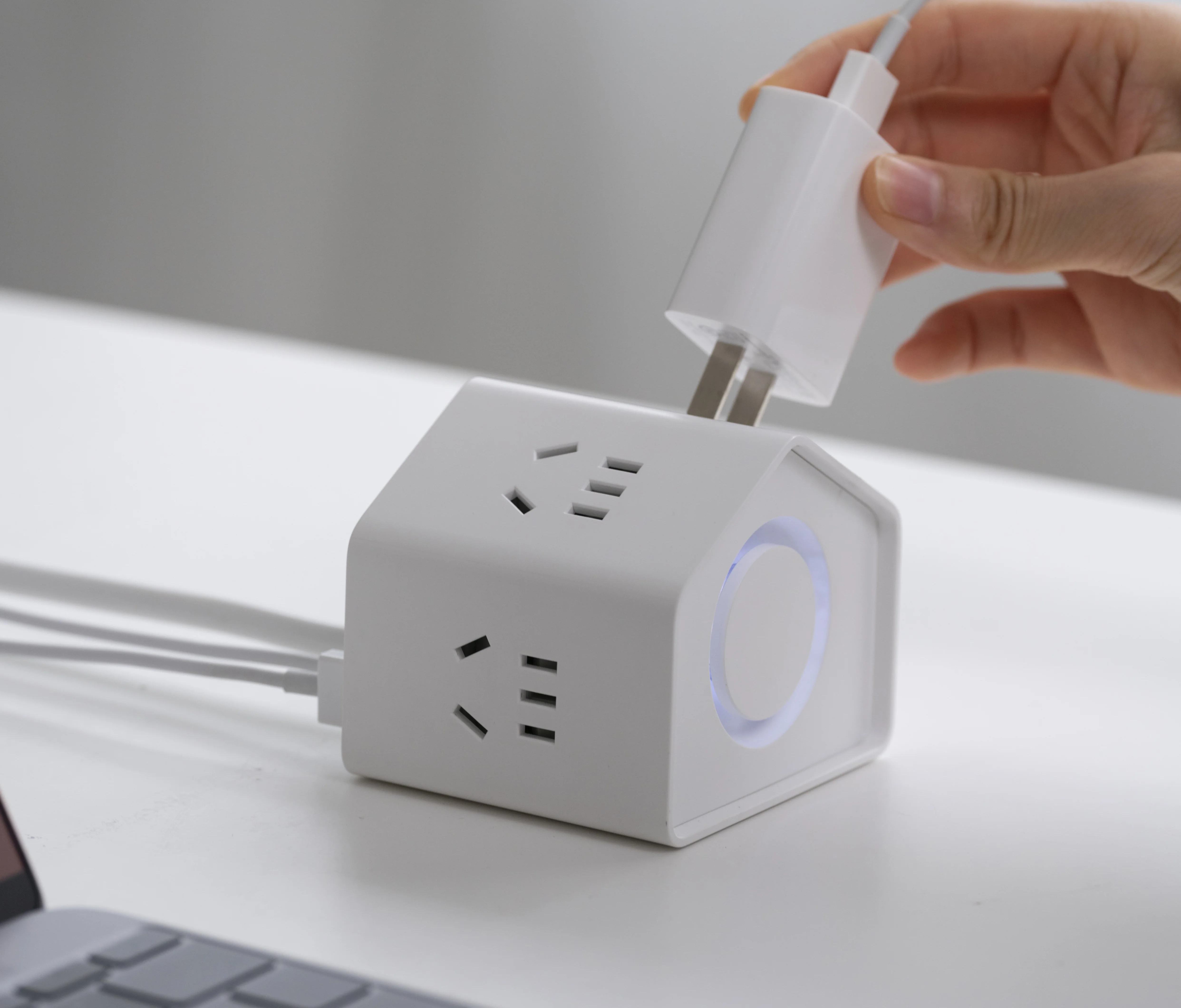 Новый милый дом многофункциональный удлинитель 4 USB разъема с ночным