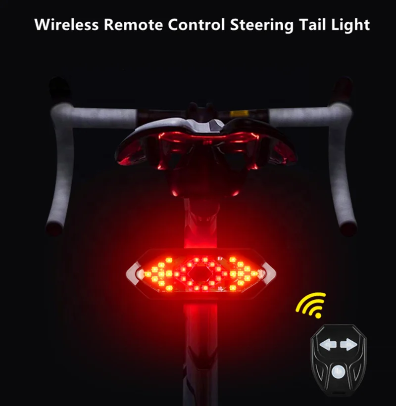 Waterproof MTB Bike accessories Light LED Cycling Bike Rear Turn Signals Rechargeable Bicycle Tail Light With Brake Light