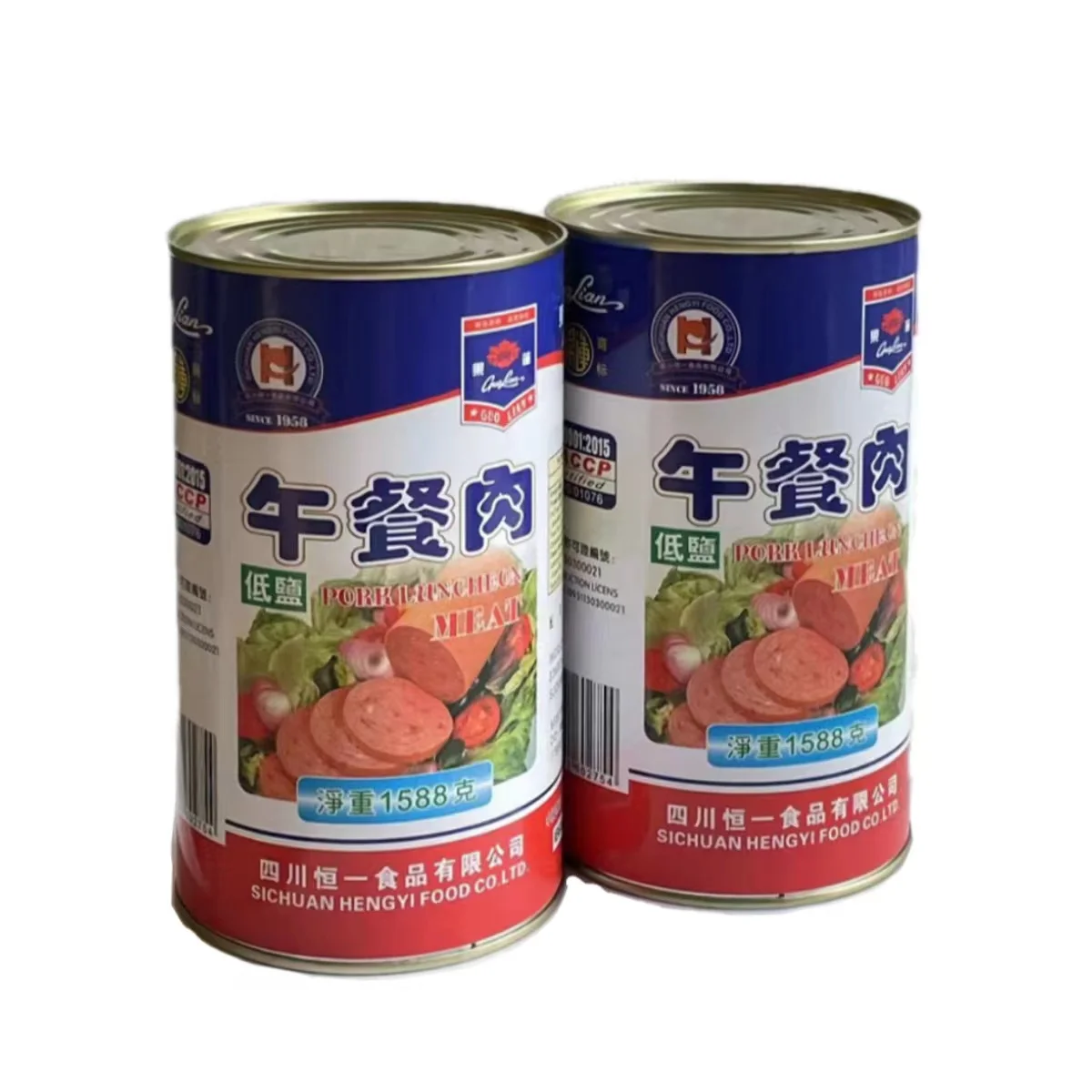 hot sale premium quality pork food can pork meat supplier canned pork luncheon meat 1588g