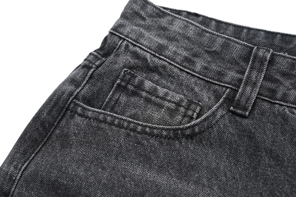 STARLIGHT New Trend Customize Men High Quality Denim Jeans Shorts Sandblast Whiskers Distressed Vintage Men Denim Shorts Black