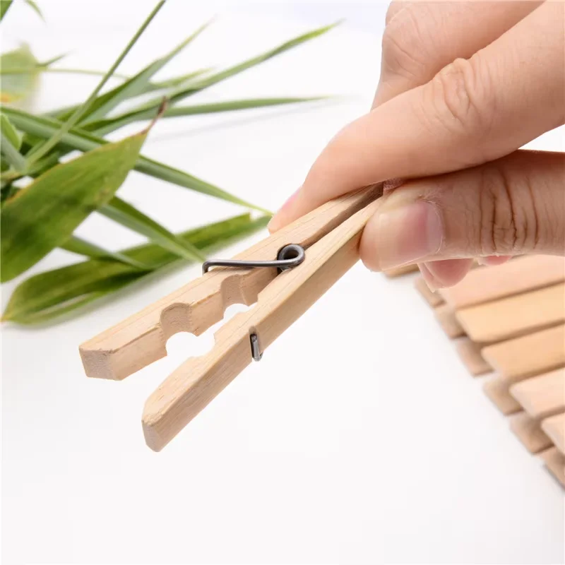 High Quality 6cm Natural Bamboo Clothes Pegs Eco-friendly Biodegradable Factory-Direct High Quality Bamboo Clothespins