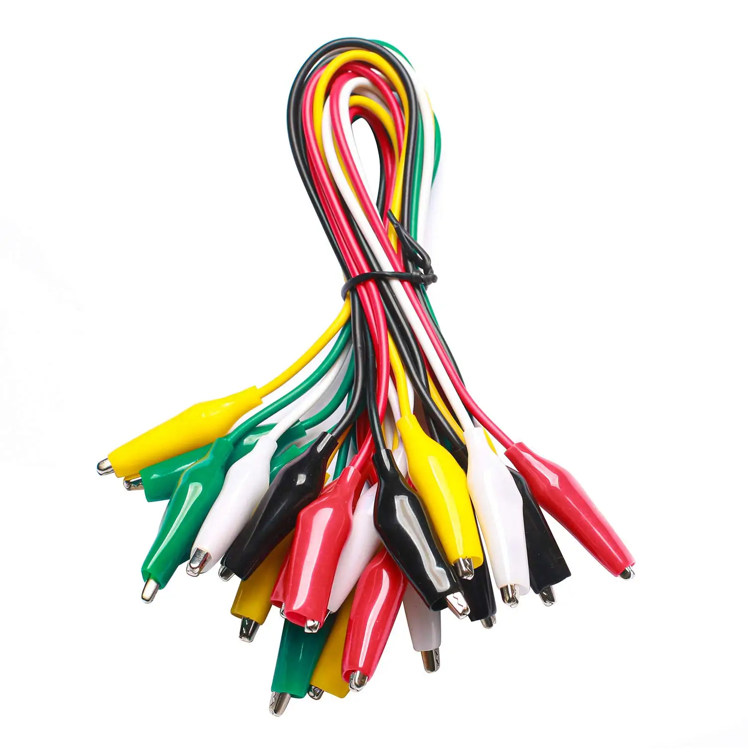 Popular in Amazon FIve Different Colors Test Leads Alligator Clips with Different Lengths and Sizes