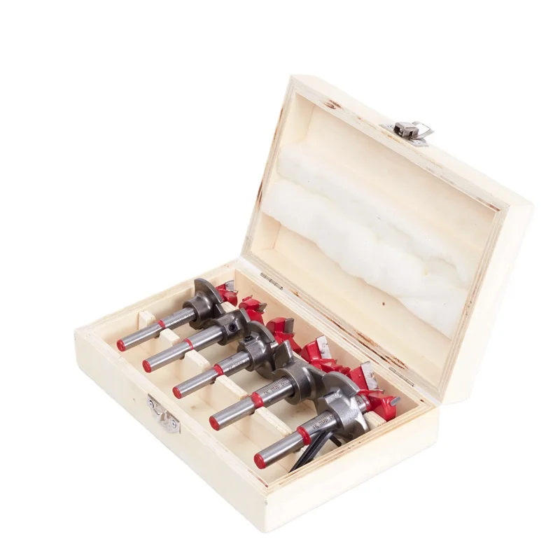 5PCS Adjustable Positioning Woodworking tools drill bits Hole Saw Set Hard Alloy Forstner Drill DIY Hinge Reamer