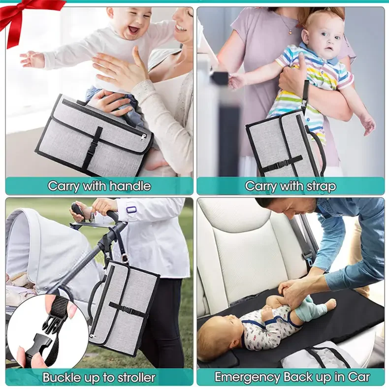 Custom Travel Waterproof Portable Diaper Bag Baby Changing Mat