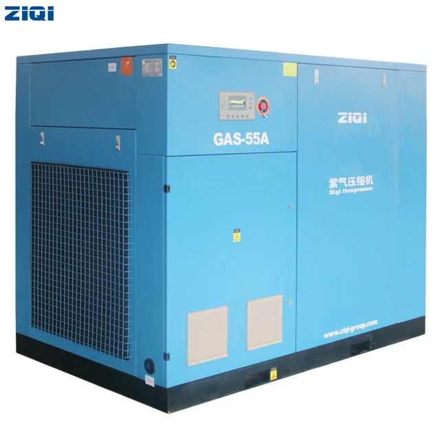 customized industrial single stage belt driven screw 55kw 380v 7bar 385cfm air compressor machine for chemistry