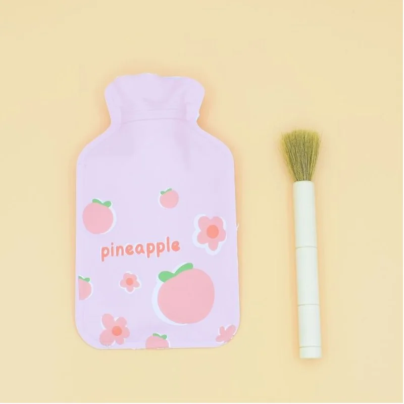 
new portable cartoon hot water bag PVC warm water bag clip cotton anti scald 