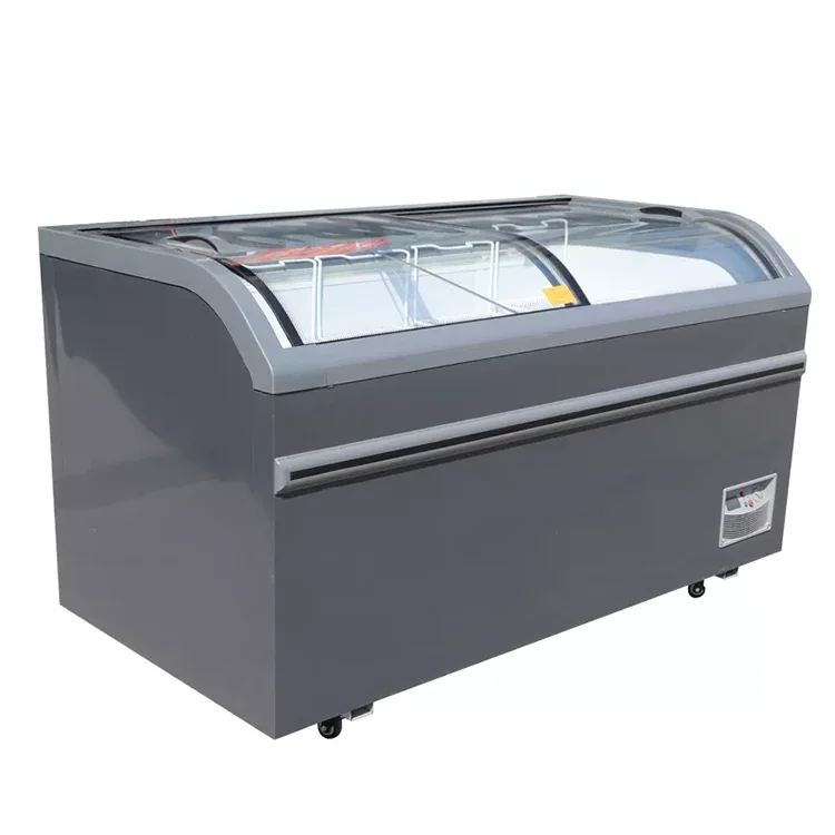 Supermarket Display refrigerator Sliding Glass Top door showcase Deep Combined Island chest Freezer