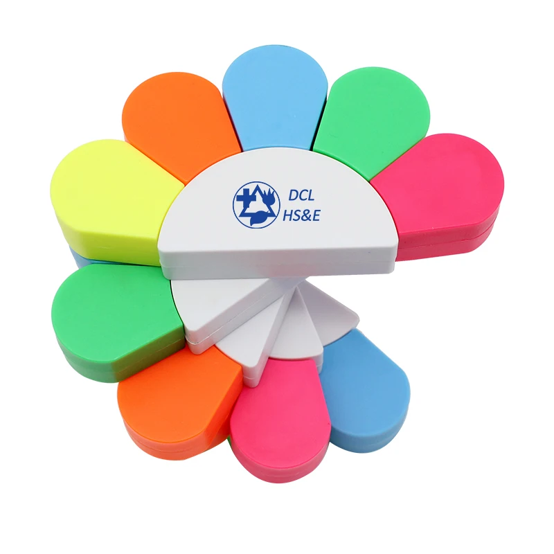 Customized funny flower promotion plastic highlighter markers pen Promotional gifts for Children Kids Students