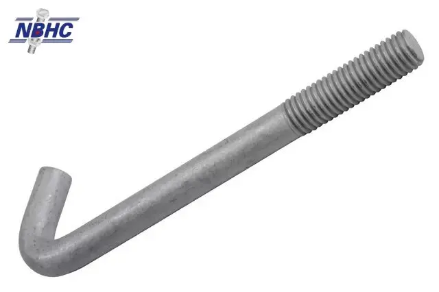 NBHC018BO Black Hot dip galvanized Steel Anchor F1554 Bolt M18 Carbon Steel L Shaped bolt