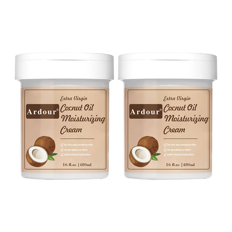 OEM face cream for sensitive skin 480g skin care face lotion jar for glowing skin extra Virgin Coconut Oil Moisturizing Cream