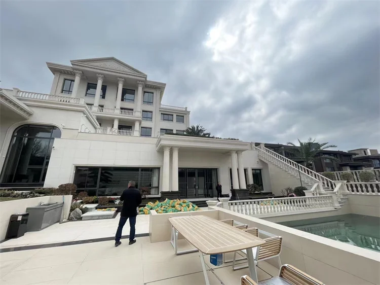 Portugal Moca Cream Limestone Slab Modern Design Polished Surface for Villa Exterior Wall and Floor Wholesale Price