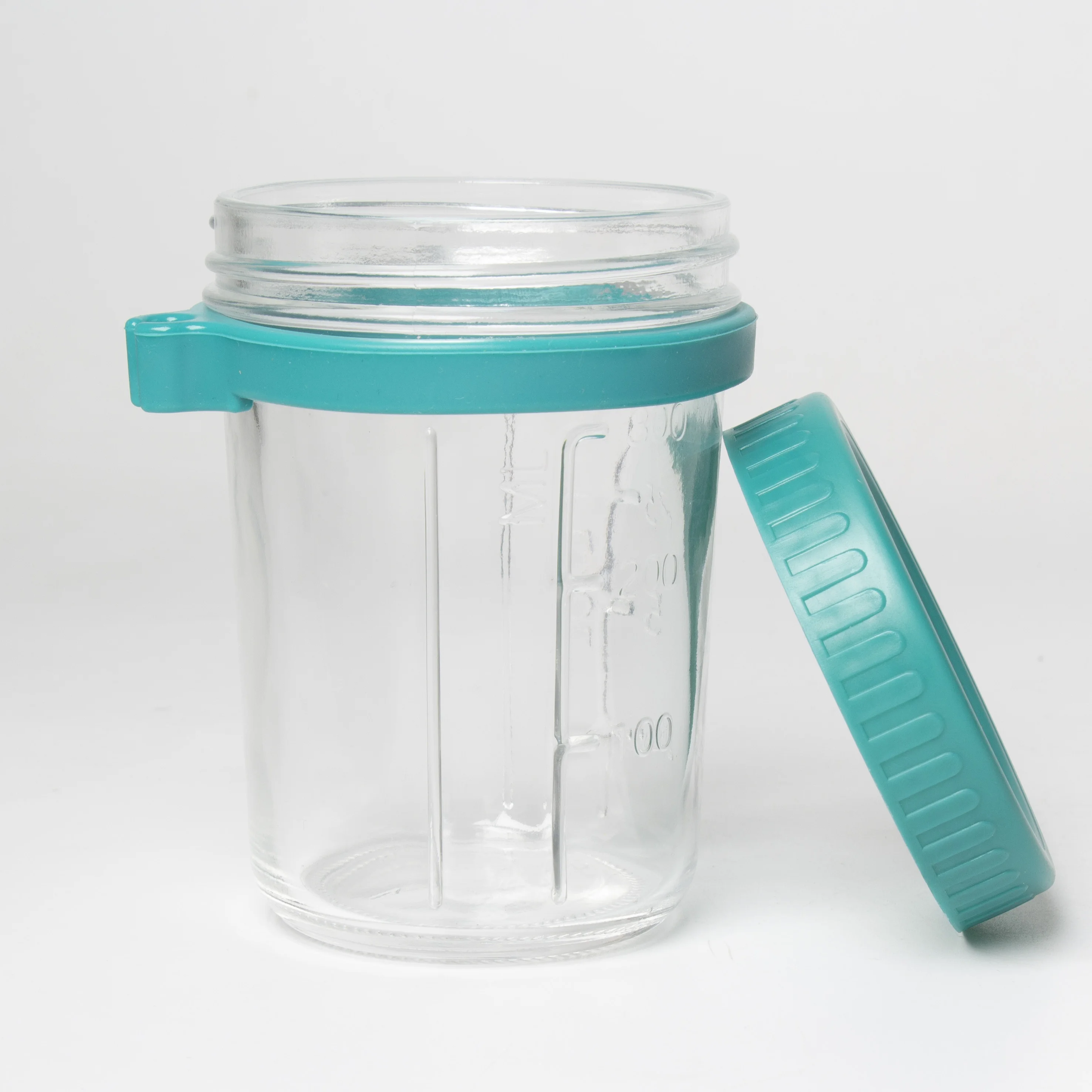 Overnight Oats Jars with Lid and Spoon 10 oz 300ml Oatmeal Container with Measurement Marks Mason Jars with Lid