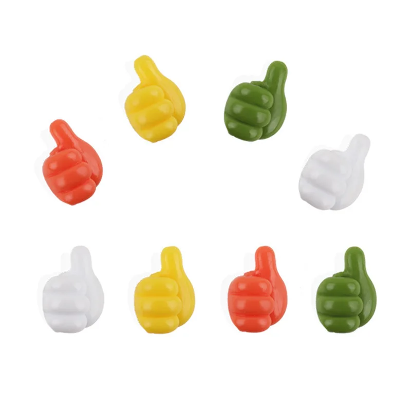 Factory Wholesale Thumb Wire Hook Creative Storage Three Finger Small Hand Hook Traceless Fixed Waterproof Hook