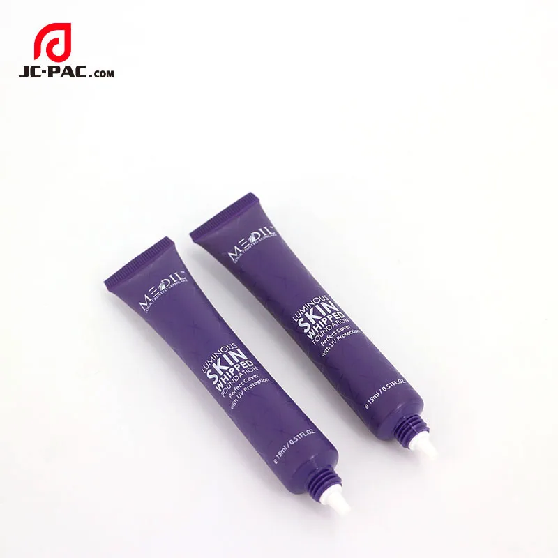 Purple Colored Cosmetic Plastic PE Tube for Foundation Packaging