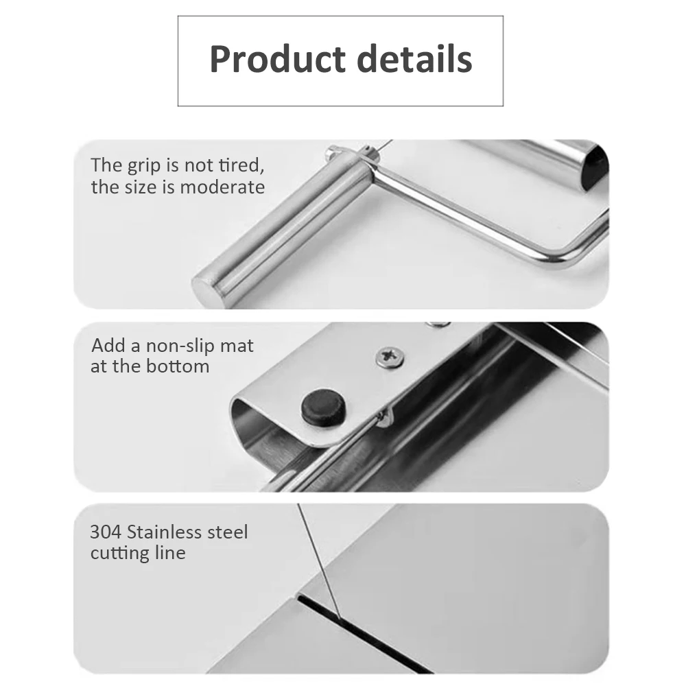 Kitchen Tool Chocolate Food Mill Cheese Grater Cutting Stainless Steel Wire Cheese Butter Slicer Board