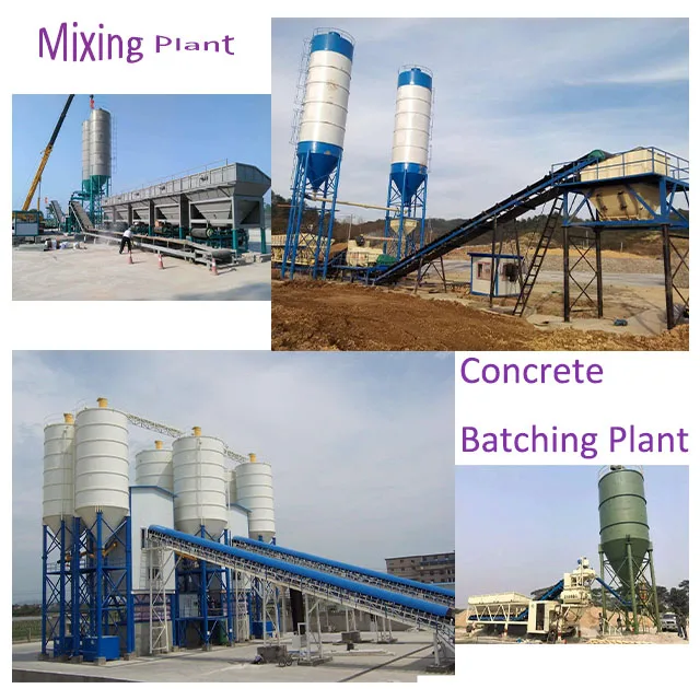 Industrial Automatic Small 500 Liter Forced Type Twin Shaft Cement Mixers Concrete Batching Plant